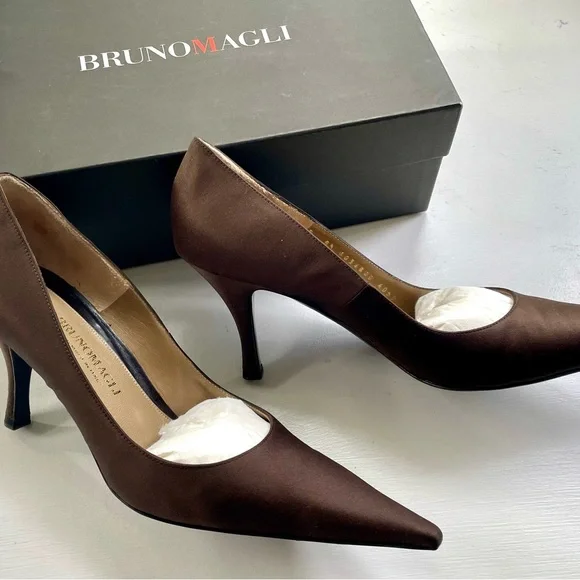 Vintage BRUNO MAGLI Dark Brown Size 8 1/2 - Picture 1 of 3